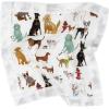 imageLittle Unicorn Security Blankets 3 Pack  100 Cotton Muslin with Satin Border Super Soft and Breathable  Baby Infant Toddler  Lovey for Boys and Girls  WoofWoof
