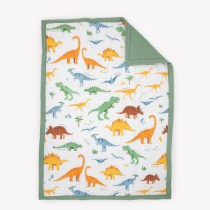 imageLittle Unicorn Lofty Comforter Blanket  Super Soft ampamp Breathable Muslin Fabric Great for Play ampamp Bedtime Blanket Blast OffDino Names