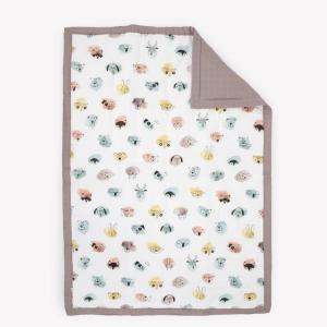 imageLittle Unicorn Lofty Comforter Blanket  Super Soft ampamp Breathable Muslin Fabric Great for Play ampamp Bedtime Blanket Blast OffWatercolor Critters