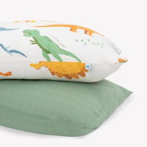 imageLittle Unicorn Standard Pillowcase 2 Pack  Super Soft ampamp Breathable Muslin Fabric  Snug Envelope Closure Mermaid PartyDino Names