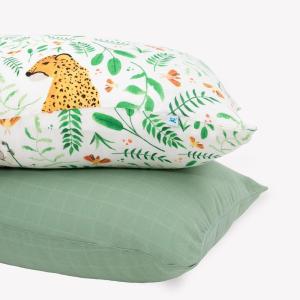 imageLittle Unicorn Standard Pillowcase 2 Pack  Super Soft ampamp Breathable Muslin Fabric  Snug Envelope Closure Mermaid PartyMighty Jungle