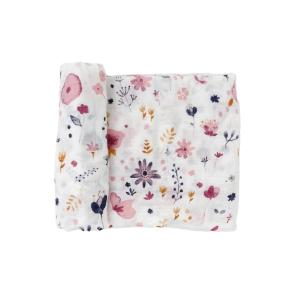 imageLittle Unicorn  Fairy Gardens Deluxe Swaddle  Single  100 Rayon Muslin from Bamboo  Super Soft  Newborns and Infants  Large 47 x 47  Machine Washable