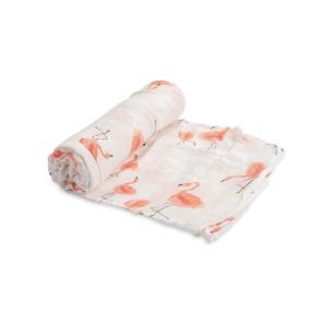 imageLittle Unicorn  Pink Ladies Deluxe Swaddle  Single  100 Rayon Muslin from Bamboo  Super Soft  Newborns and Infants  Large 47 x 47  Machine Washable