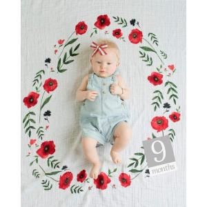 imageLittle Unicorn Keepsake Monthly Milestone Photo Blanket  47 x 46  Milestone Cards Included  100 Cotton Muslin  Machine Washable  Playful Designs  for Boys ampamp Girls Watercolor RosesSummer Poppy