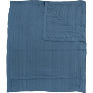 imageLittle Unicorn Deluxe Muslin Quilt  100 Rayon Muslin from Bamboo  Babies and Toddlers  Small 30 x 40  Home RunBlue Dusk
