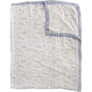 imageLittle Unicorn Deluxe Muslin Quilt  100 Rayon Muslin from Bamboo  Babies and Toddlers  Small 30 x 40  Home RunRainbows and Raindrops
