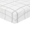 imageLittle Unicorn Premium Crib Sheet  Breathable ampamp SuperSoft Muslin Fabric Shooting StarsGrey Plaid