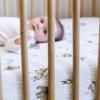 imageLittle Unicorn Premium Crib Sheet  Breathable ampamp SuperSoft Muslin Fabric Shooting StarsParty Animals