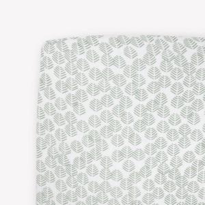 imageLittle Unicorn Premium Crib Sheet  Breathable ampamp SuperSoft Muslin Fabric Shooting StarsLeaf Motif