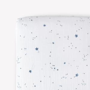 imageLittle Unicorn Premium Crib Sheet  Breathable ampamp SuperSoft Muslin Fabric Shooting StarsShooting Stars