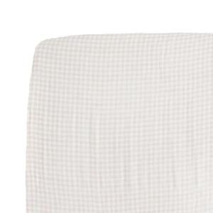 imageLittle Unicorn Premium Crib Sheet  Breathable ampamp SuperSoft Muslin Fabric Shooting StarsTan Gingham