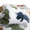 imageLittle Unicorn Premium Cotton Swaddle Baby Blanket  Breathable Fabric  for swaddling Play Nursing ampamp More DotsDino Friends 2