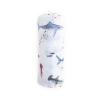 imageLittle Unicorn Premium Cotton Swaddle Baby Blanket  Breathable Fabric  for swaddling Play Nursing ampamp More DotsShark
