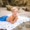 imageLittle Unicorn Premium Cotton Swaddle Baby Blanket  Breathable Fabric  for swaddling Play Nursing ampamp More DotsShark