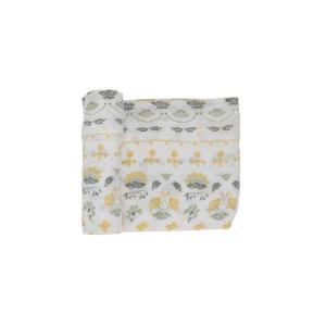 imageLittle Unicorn Premium Cotton Swaddle Baby Blanket  Breathable Fabric  for swaddling Play Nursing ampamp More DotsHeirloom Floral