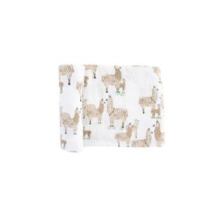 imageLittle Unicorn Premium Cotton Swaddle Baby Blanket  Breathable Fabric  for swaddling Play Nursing ampamp More DotsLlama Llama