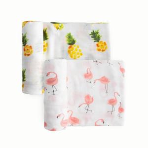 imageLittle Unicorn Premium Cotton Swaddle Baby Blanket  Breathable Fabric  for swaddling Play Nursing ampamp More DotsPink