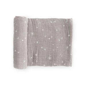 imageLittle Unicorn Premium Cotton Swaddle Baby Blanket  Breathable Fabric  for swaddling Play Nursing ampamp More DotsSnow Flurries