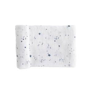 imageLittle Unicorn Premium Cotton Swaddle Baby Blanket  Breathable Fabric  for swaddling Play Nursing ampamp More DotsStar Sailing