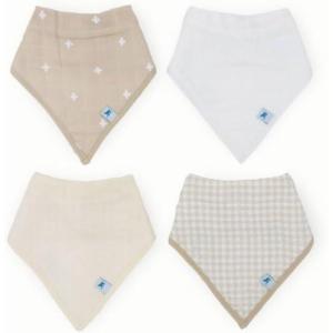 imageLittle Unicorn Cotton Muslin with Fleece Bandana BibTaupe Cross