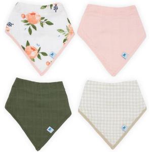 imageLittle Unicorn Cotton Muslin with Fleece Bandana BibWatercolor Roses 2