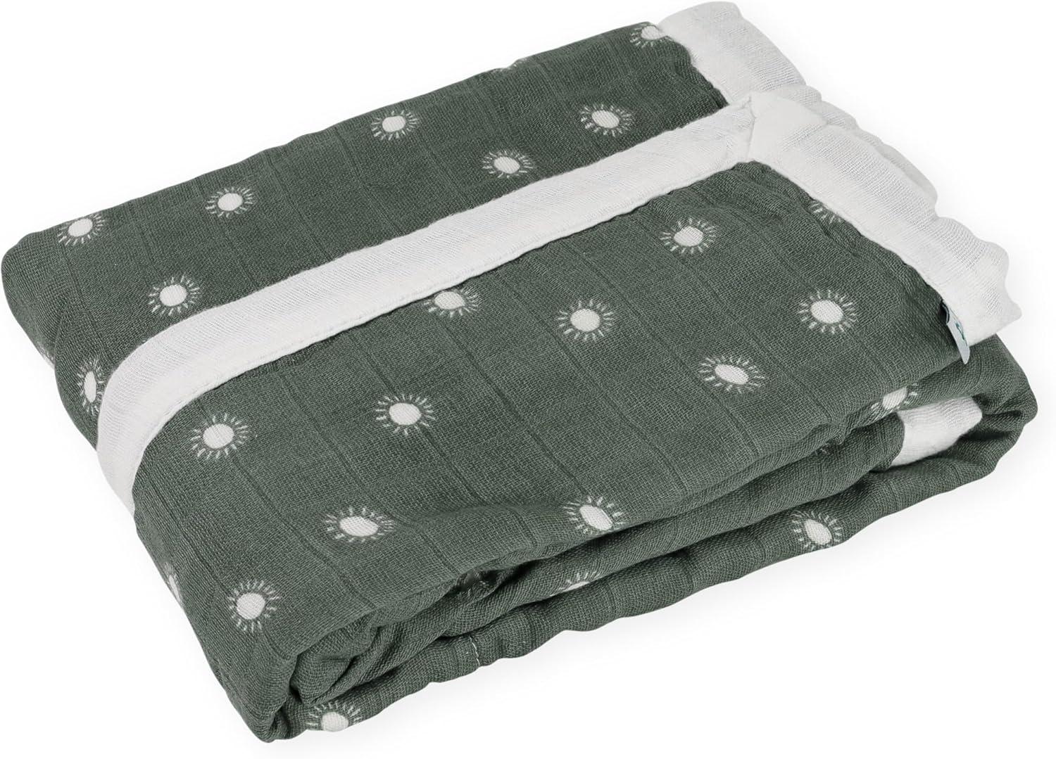 imageLittle Unicorn 100 Certified Organic Newborn Receiving Quilt  Ultra Soft MultiLayered Muslin Fabric  Gift for Newborns ampamp onThego Pencil FloralSage Suns 2