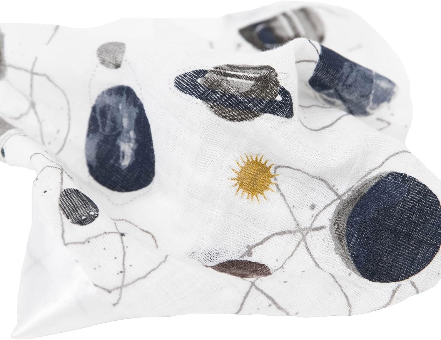 imageLittle Unicorn Security Blankets 3 Pack  100 Cotton Muslin with Satin Border Super Soft and Breathable  Baby Infant Toddler  Lovey for Boys and Girls  Tropical LeafPlanetary