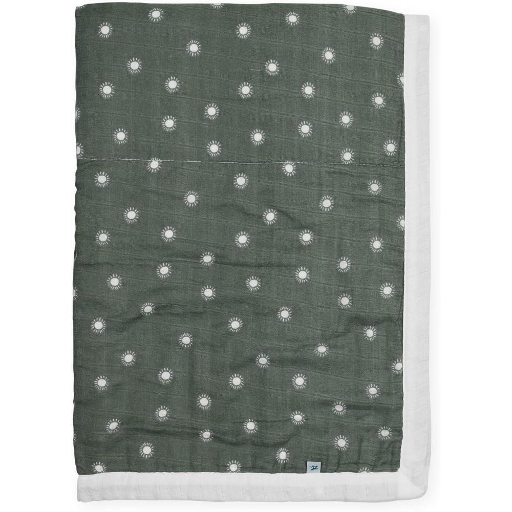 imageLittle Unicorn 100 Certified Organic Newborn Receiving Quilt  Ultra Soft MultiLayered Muslin Fabric  Gift for Newborns ampamp onThego Pencil FloralSage Suns 2