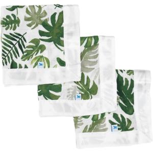 imageLittle Unicorn Security Blankets 3 Pack  100 Cotton Muslin with Satin Border Super Soft and Breathable  Baby Infant Toddler  Lovey for Boys and Girls  Tropical LeafTropical Leaf
