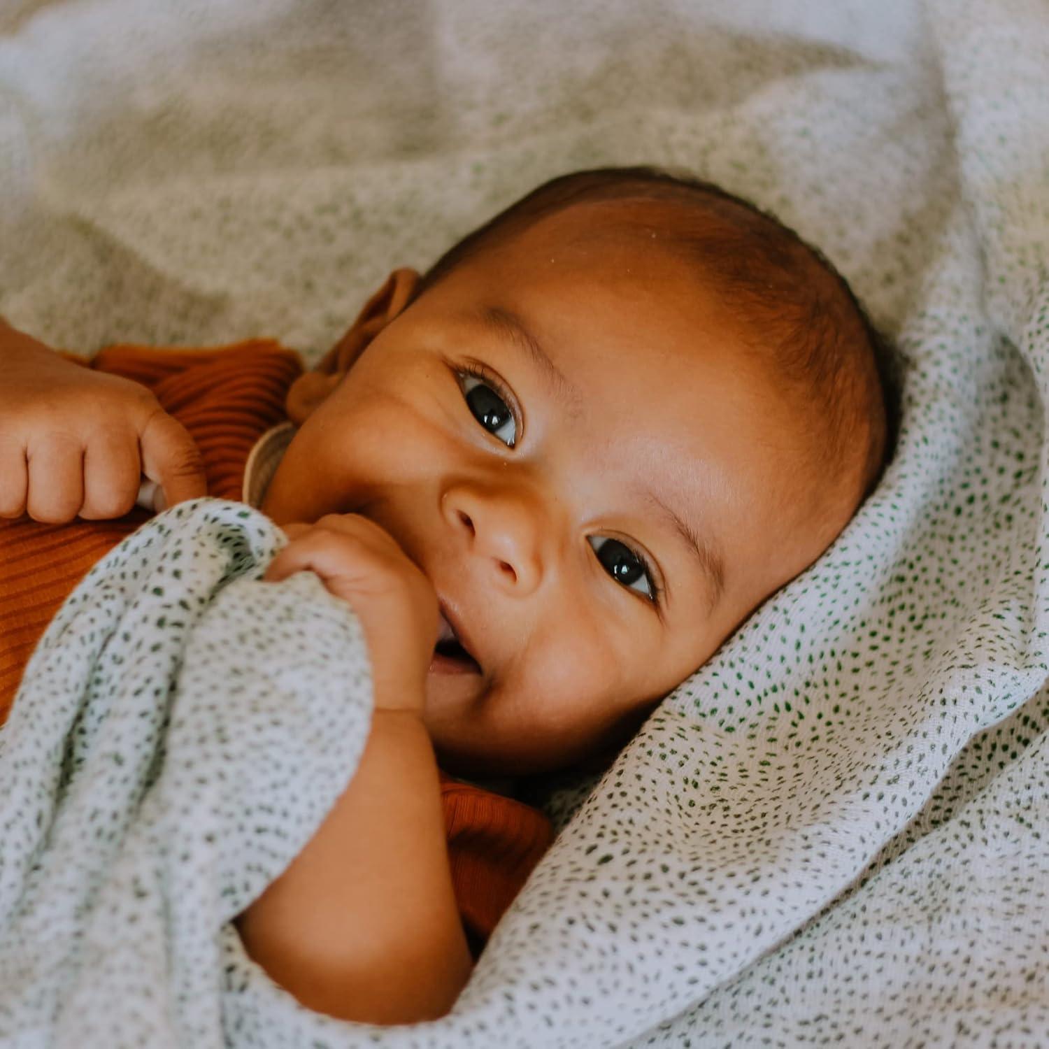 imageLittle Unicorn Premium Cotton Swaddle Baby Blanket  Breathable Fabric  for swaddling Play Nursing ampamp More Green Seed