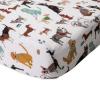imageLittle Unicorn  Meadow Fitted Crib Sheet  Fitted Crib Sheet  100 Cotton Muslin  Super Soft  Sized for Standard Baby Crib ampamp Toddler Mattress  Machine Washable  52 x 28 x 9Woof