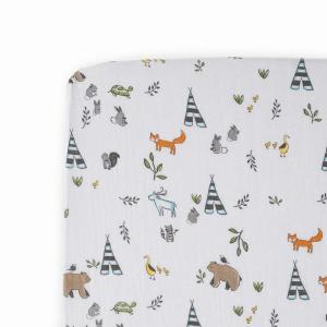 imageLittle Unicorn  Meadow Fitted Crib Sheet  Fitted Crib Sheet  100 Cotton Muslin  Super Soft  Sized for Standard Baby Crib ampamp Toddler Mattress  Machine Washable  52 x 28 x 9Forest Friends