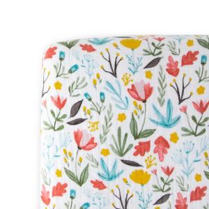 imageLittle Unicorn  Meadow Fitted Crib Sheet  Fitted Crib Sheet  100 Cotton Muslin  Super Soft  Sized for Standard Baby Crib ampamp Toddler Mattress  Machine Washable  52 x 28 x 9Meadow