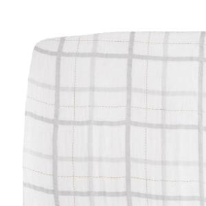 imageLittle Unicorn  Meadow Fitted Crib Sheet  Fitted Crib Sheet  100 Cotton Muslin  Super Soft  Sized for Standard Baby Crib ampamp Toddler Mattress  Machine Washable  52 x 28 x 9Grey Plaid