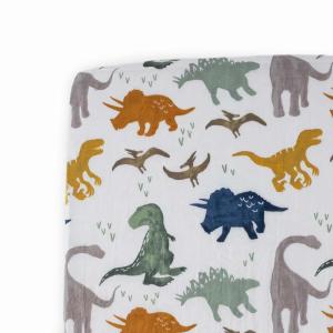 imageLittle Unicorn  Meadow Fitted Crib Sheet  Fitted Crib Sheet  100 Cotton Muslin  Super Soft  Sized for Standard Baby Crib ampamp Toddler Mattress  Machine Washable  52 x 28 x 9Blue  Green  Navy