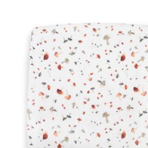 imageLittle Unicorn  Meadow Fitted Crib Sheet  Fitted Crib Sheet  100 Cotton Muslin  Super Soft  Sized for Standard Baby Crib ampamp Toddler Mattress  Machine Washable  52 x 28 x 9Mushrooms