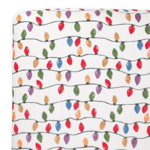 imageLittle Unicorn  Meadow Fitted Crib Sheet  Fitted Crib Sheet  100 Cotton Muslin  Super Soft  Sized for Standard Baby Crib ampamp Toddler Mattress  Machine Washable  52 x 28 x 9Christmas Bulbs