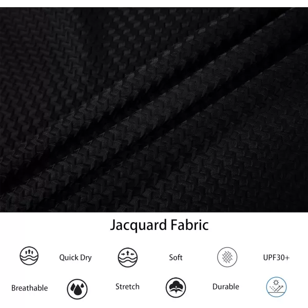 Alex Vando Mens Bubble Jacquard Polo Shirt Super Stretch Short Sleeve Polo Shirts for Men