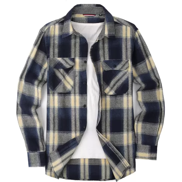 Alex Vando Mens Button Down Shirts Regular Fit Long Sleeve Casual Plaid Flannel Shirt