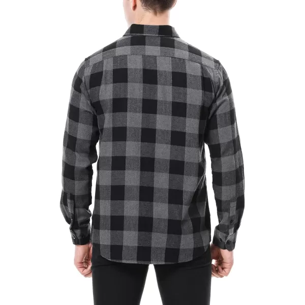 Alex Vando Mens Button Down Shirts Regular Fit Long Sleeve Casual Plaid Flannel Shirt