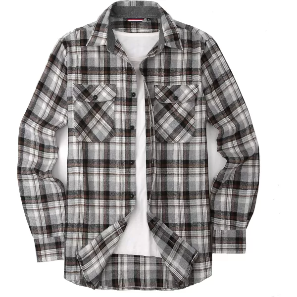 Alex Vando Mens Button Down Shirts Regular Fit Long Sleeve Casual Plaid Flannel Shirt