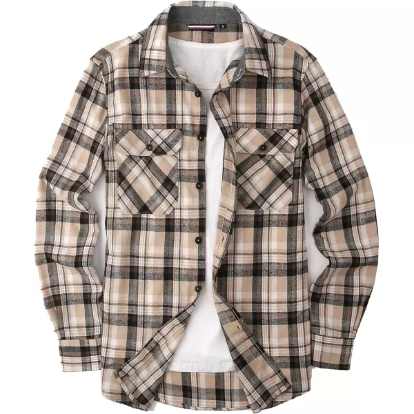 Alex Vando Mens Button Down Shirts Regular Fit Long Sleeve Casual Plaid Flannel Shirt