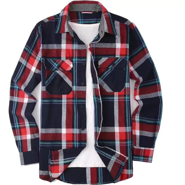 Alex Vando Mens Button Down Shirts Regular Fit Long Sleeve Casual Plaid Flannel Shirt