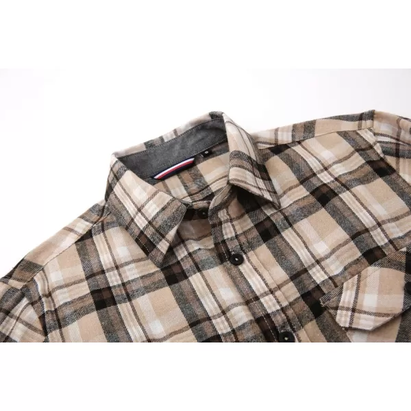 Alex Vando Mens Button Down Shirts Regular Fit Long Sleeve Casual Plaid Flannel Shirt