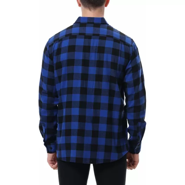 Alex Vando Mens Button Down Shirts Regular Fit Long Sleeve Casual Plaid Flannel Shirt