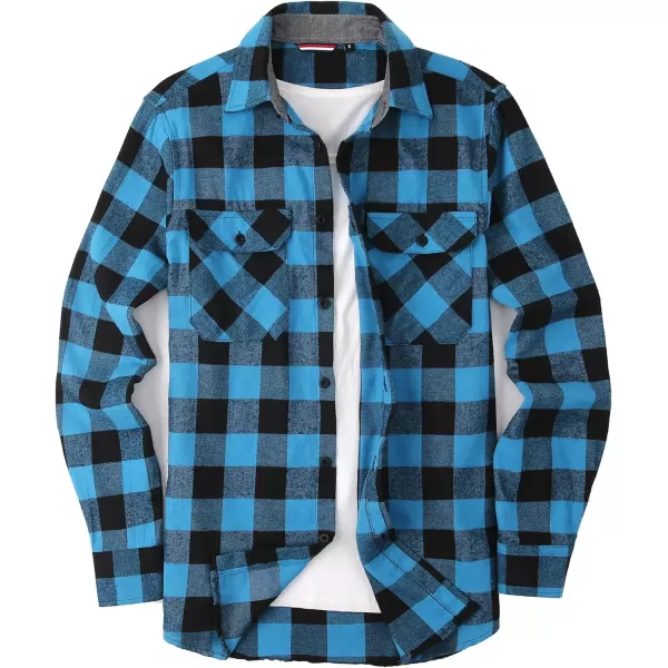 Alex Vando Mens Button Down Shirts Regular Fit Long Sleeve Casual Plaid Flannel Shirt