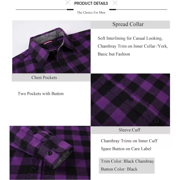 Alex Vando Mens Button Down Shirts Regular Fit Long Sleeve Casual Plaid Flannel Shirt