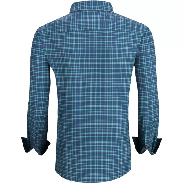 Alex Vando Mens Button Down Shirts Wrinkle Free 4-Way Stretch Print Business Casual Shirt