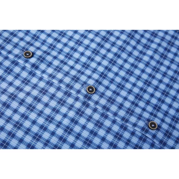 Alex Vando Mens Button Down Shirts Wrinkle Free 4-Way Stretch Print Business Casual Shirt