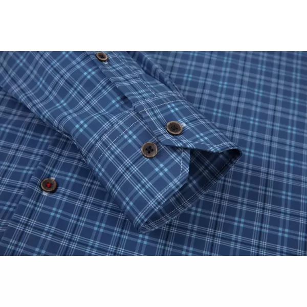 Alex Vando Mens Button Down Shirts Wrinkle Free 4-Way Stretch Print Business Casual Shirt